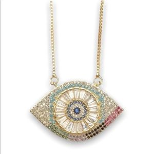 NIB EyeCandy Los Angeles Evil Eye Necklace